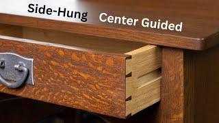 How to Make Side Hung Center Guided Drawers Stickley Style Dovetail Drawer for Woodworking Projects