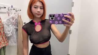 See Through Try On Haul   Transparent Lingerie and Clothes   Try On Haul At The Mall