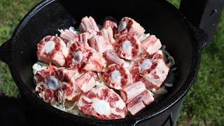ВКУСНОЕ ГОРЯЧЕЕ ИЗ ГОВЯЖЬИХ ХВОСТОВ В КАЗАНЕ