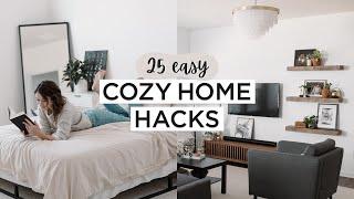 25 WAYS TO CREATE A COZY + INVITING HOME ️ | Hygge Home Decorating Tips