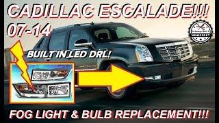 2007-2014 Cadillac Escalade Fog Light Replacement How-To Install Turn Signal Bulb & Wire LED DRL