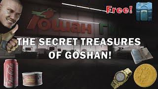 The Secret Treasures of Goshan! (Crazy food spawn, Bitcoin Spawn, and Free Holodilnick!)