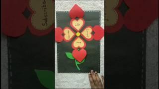 DIY heart flowere#trend #youtube #satisfying #craft #diy #shorts#novisha art and craft