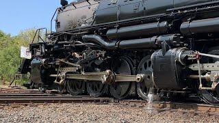 Big Boy Steam Locomotive Crossing RR Diamonds!  Includes Amtrak, CN & Herzog Crossing RR Diamonds