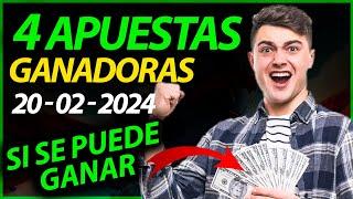  4 APUESTAS DEPORTIVAS GANAR DINERO FACIL Y RAPIDO 20-02-2024