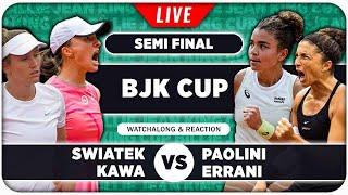 SWIATEK / KAWA vs PAOLINI / ERRANI • Billie Jean King Cup 2024 SF • LIVE Tennis Watchalong Stream