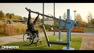 How to use Omnigym Free Access Front Press outdoor fitness equipment