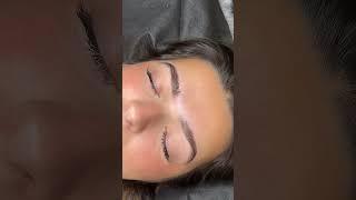 Do a brow lami & tint with me! #brows #browlamination #shorts