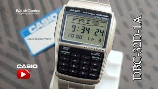 Casio Vintage Calculator Watch DBC-32D-1A Silver Stainless Steel & illuminator