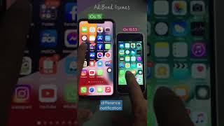 Difference Notificaton iOs 15 Vs 10 #shorts