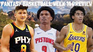 NBA FANTASY BASKETBALL WEEK 11 FREE AGENT WAIVER WIRE SHOW  FANTASYBASKETBALL  NBAFANTASY