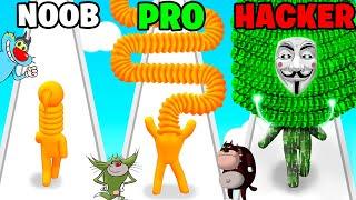 NOOB vs PRO vs HACKER | In Long Neck Run | With Oggy And Jack | Rock Indian Gamer |