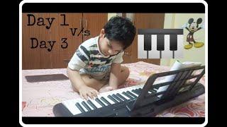 How to learn #piano in 3 days | Advaith learning #Piano | #Kids playing