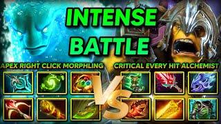 INTENSE CARRY BATTLE | APEX ATTACK SPEED MORPHLING VS. CRITICAL EVERY HIT ALCHEMIST | 7.37e DOTA 2