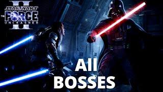 Star Wars The Force Unleashed 2 - All BOSSES INCLUDING DLC (Xbox One)