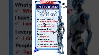 English Hacks️ Avoid Mistakes Improve Your English Speaking #englishforbeginners #americanenglish