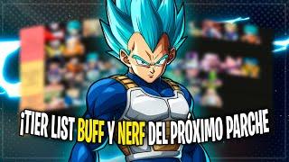 TIER LIST de BUFF y NERF que quiero VER en los NUEVOS PARCHES de DRAGON BALL FIGHTERZ