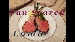 Pan Seared Rack of Lamb with a Red Wine Pan Gravy Sauce