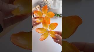 DIY Hibiscus Clip from plastic spoons #shorts #art #diy #viralvideo #youtubeshortsvideos