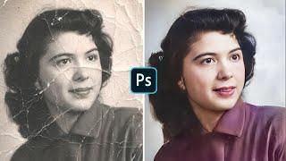 Newest Way to Restoration and Upscale Old Photo using Photoshop + AI