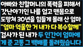 (신청사연) 아빠와 친할머니의 온갖 패악질을 피해서 갓난아기인 나를 업고 맨몸으로 도망쳐 30년을 힘들게 몰래 산 엄마 " 엄마 억울한거 내가~ [신청사연][사이다썰][사연라디오]