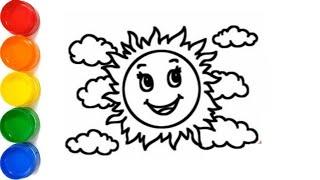 How to draw a sun ll easy step by step Sun drawing lessons ll drawing for competition