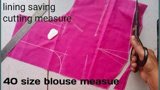 40 size blouse measure/lining saving 4 tucks easy sew blouse measure