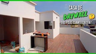 Casa de dos pisos en #DRYWALL con ESTRUCTURA METÁLICA |Cuánto cuesta con acabados, lista para vivir