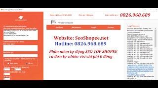 Hướng dẫn sử dụng tool Auto Seo lên Top hiển thị Shopee ra đơn tự nhiên - SeoShopee.net