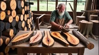 Talented Carpenter: Using Uniquely Shaped Wood Pieces to Create a Standout Table Feature