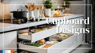 From Cluttered to Clean: Cupboard Designs for Organized Small Apartment Kitchen!