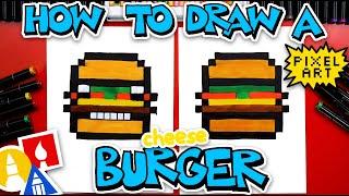 How To Draw A Cheeseburger Pixel Art (Hamburger)