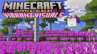 VIBRANT VISUALS IMPROVED, CUSTOM BIOMES, IMPORTANT HOTFIX & MORE in Minecraft Bedrock