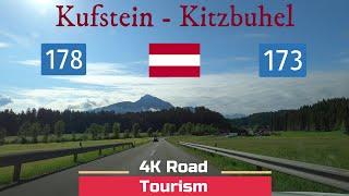 Driving in Tyrol Austrian Alps from Kufstein to Kitzbuhel