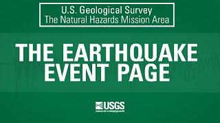 The USGS Earthquake Event Page   Natural Hazards Mission Area