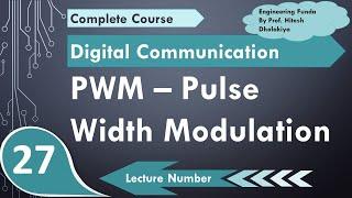 PWM - Pulse Width Modulation basics, Circuit, working & Waveforms in Digital Communication