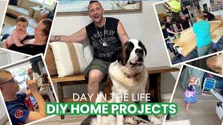 DIY Home Projects! Day In The Life ~ DIY LiveEdge Bench ~ DITL Family of 6