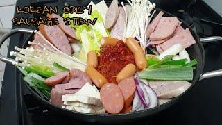 BUDAE JJIGAE/KOREAN ARMY BASE STEW/SPICY SAUSAGE STEW RECIPE