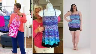 Kim Gravel x Swimsuits For All Smocked Bandeau and Shorts Set on QVC