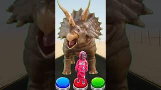 Red green and blue jump on button tiger to wofi Gorila VFX #funny #youtubeshorts