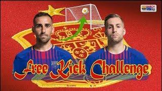 Alcacer vs Deulofeu - Free kick challenge