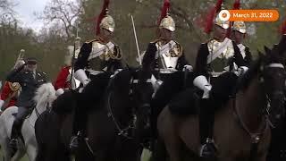Britain's Household Cavalry inspection ahead of Platinum Jubilee