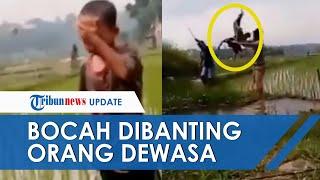 VIRAL VIDEO Bocah Laki-laki Dibanting dan Dibuang ke Kubangan Air di Bogor, Pelaku Tertawa Cekikikan