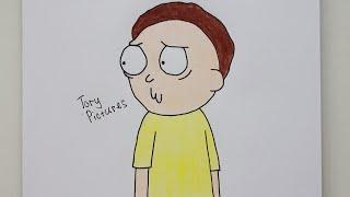 Рисуем Морти из мультфильма Рик и Морти| Draw Morty from cartoon Rick and Morty