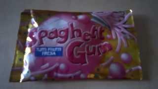 Spaghetti Bubble Gum ASMR Unboxing Lutti Spaghett Gummy Candy ASMR Chewing Gum Tutti Frutti Mukbang