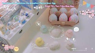  [#13unboxing] Unboxing Box Squishies Marshmallow Marmo Bear Egg from Yến Thơ. | KidoMeow Channel