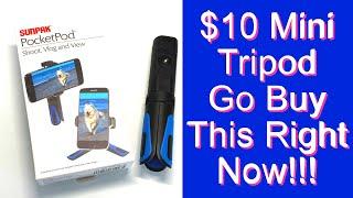 Sunpak PocketPod Mini Tripod Review | Vid Tech w/Rick