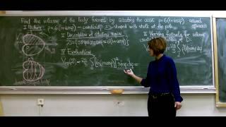 Definite Integrals. Volume of the Body of Revolution (Polar Coordinates)