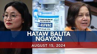 UNTV: Hataw Balita Ngayon | August 15, 2024