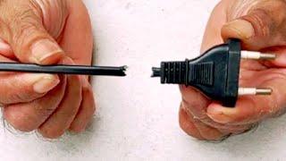 How to repair a broken plug cable